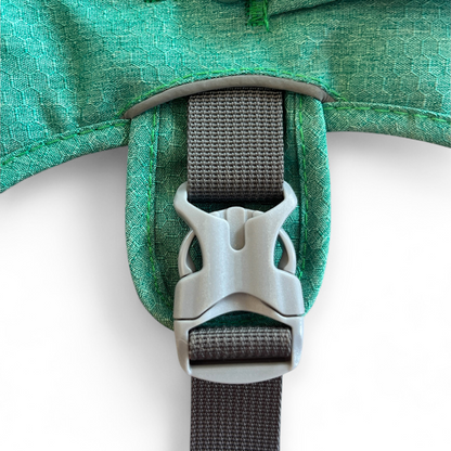 Détail de la boucle renforcée du harnais Altitude pour chien, sécurité et maintien